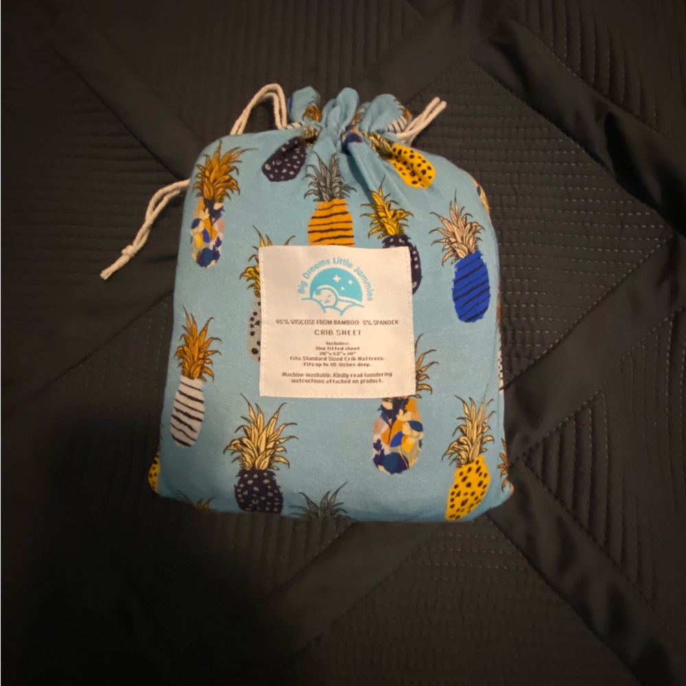 Big Dreams Little Jammies ‘Caught in the Rain’ Bamboo Crib Sheet
